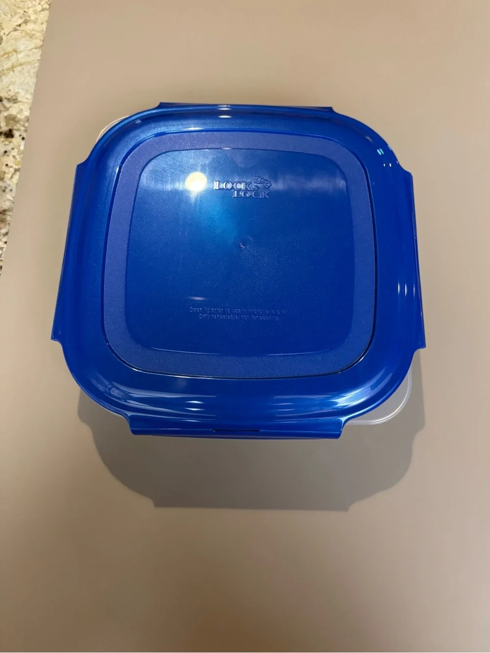 LocknLock 4 Piece Divider Plates with Cobalt Blue Lids - Divided Food Storage